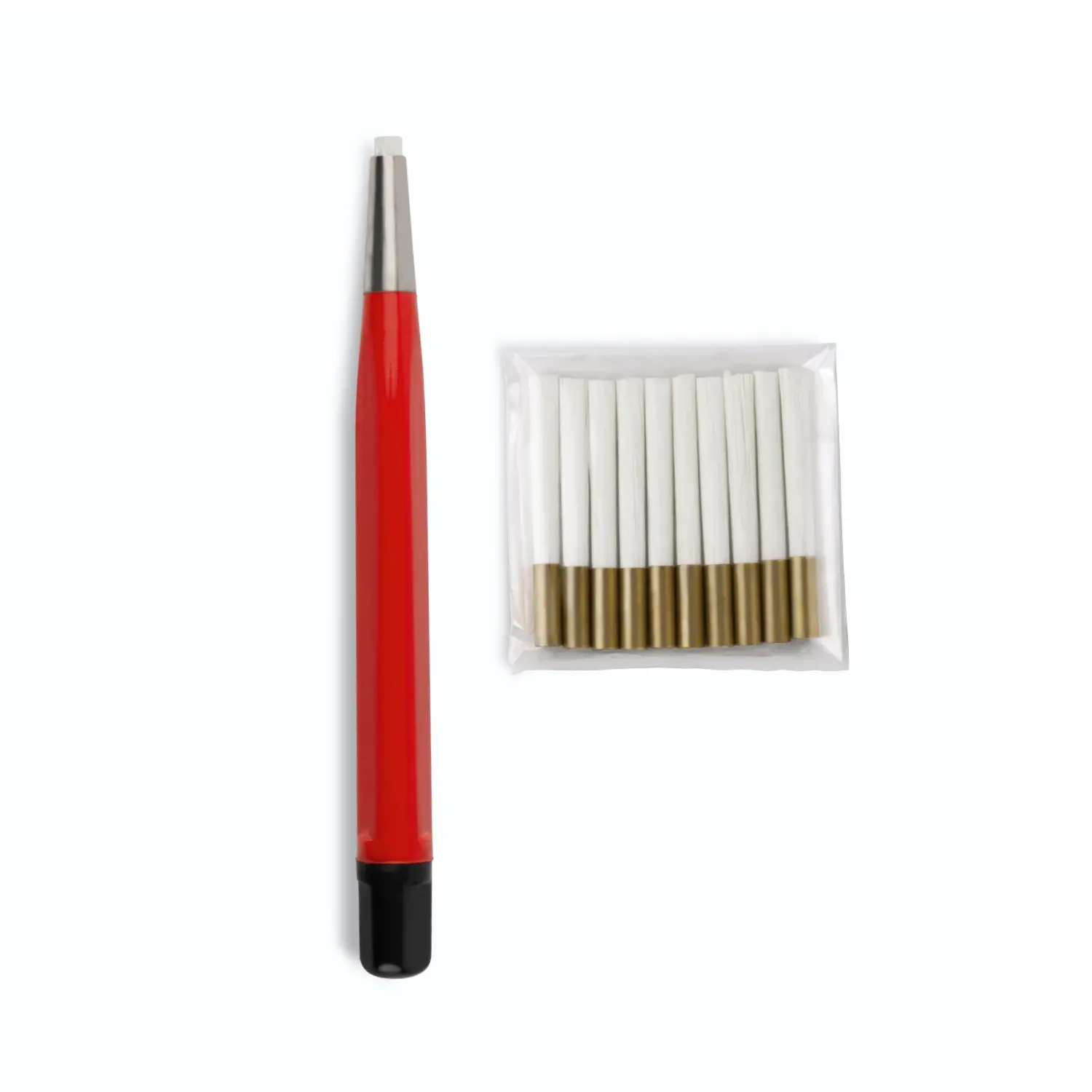 Glasfaser-Stift / -Radierer mit 10 Ersatz-Spitzen